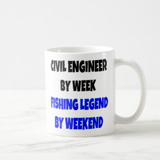 Caneca De Café Engenheiro Civil ama pescar