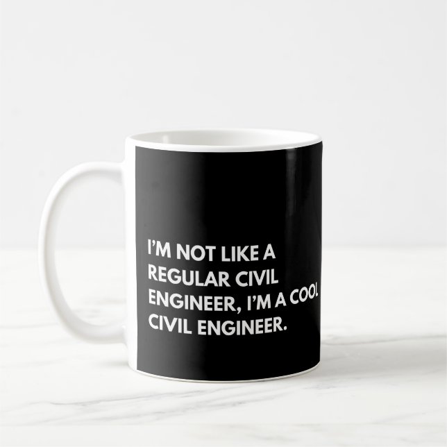 Caneca De Café Engenheiro Civil Dito Divertido (Esquerda)