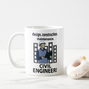 Caneca De Café Engenheiro Civil Projeto Construção Engenheiro Civ
