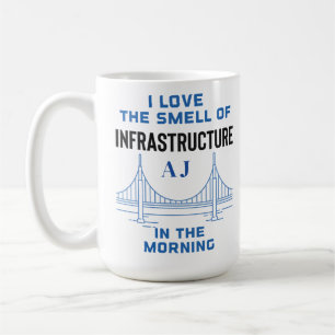 Caneca De Café Engenheiro da ponte de engenharia civil de Monogra
