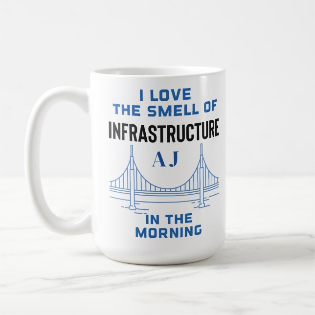 Caneca De Café Engenheiro da ponte de engenharia civil de Monogra (Esquerda)