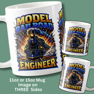 Caneca De Café Engenheiro de Ferromodelismo Trem a Vapor