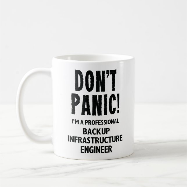 Caneca De Café Engenheiro de infraestrutura de backup (Esquerda)