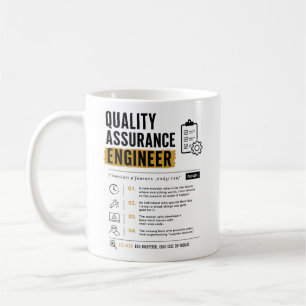 Caneca De Café Engenheiro de QA testador de software garantia de 
