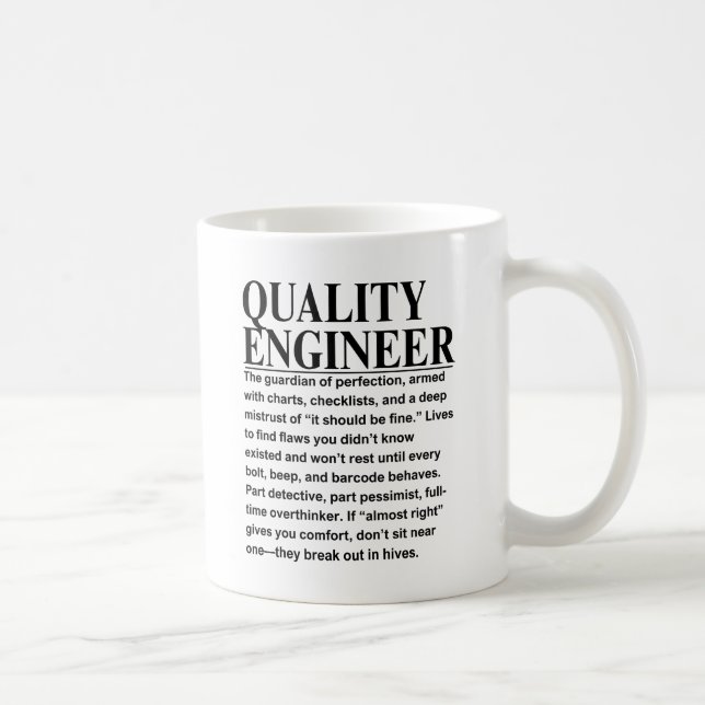 Caneca De Café Engenheiro de qualidade (Direita)