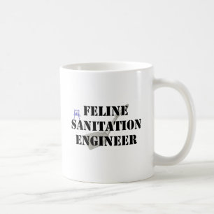 Caneca De Café Engenheiro de saneamento felino