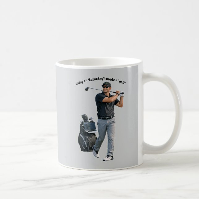 Caneca De Café Engenheiro de Software Casado Que Joga Golfe URM (Direita)