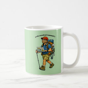 Caneca De Café Engenheiro de Software Indo Caminhar com uma Mochi