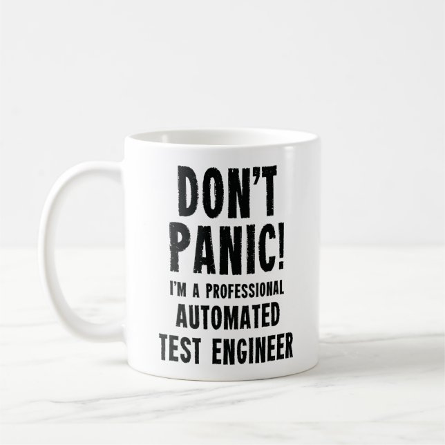 Caneca De Café Engenheiro de teste automático (Esquerda)