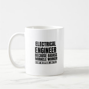 Caneca De Café Engenheiro elétrico porque trabalhador milagroso