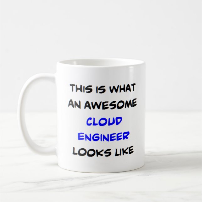 Caneca De Café engenheiro em nuvem, incrível (Esquerda)