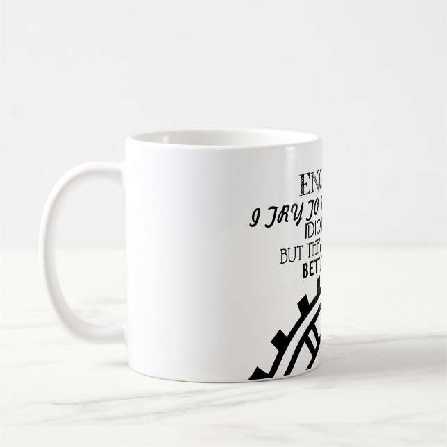Caneca De Café Engenheiro Engraçado (Esquerda)