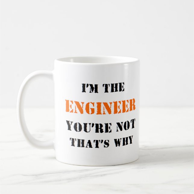 Caneca De Café engenheiro, eu sou o (Esquerda)