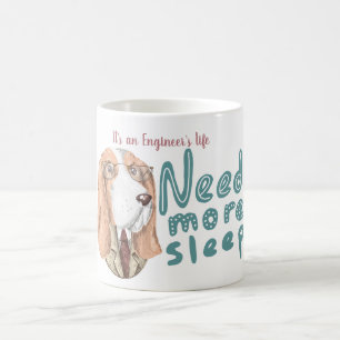 Caneca De Café Engenheiros engraçados Vida - Cão caçador de ca