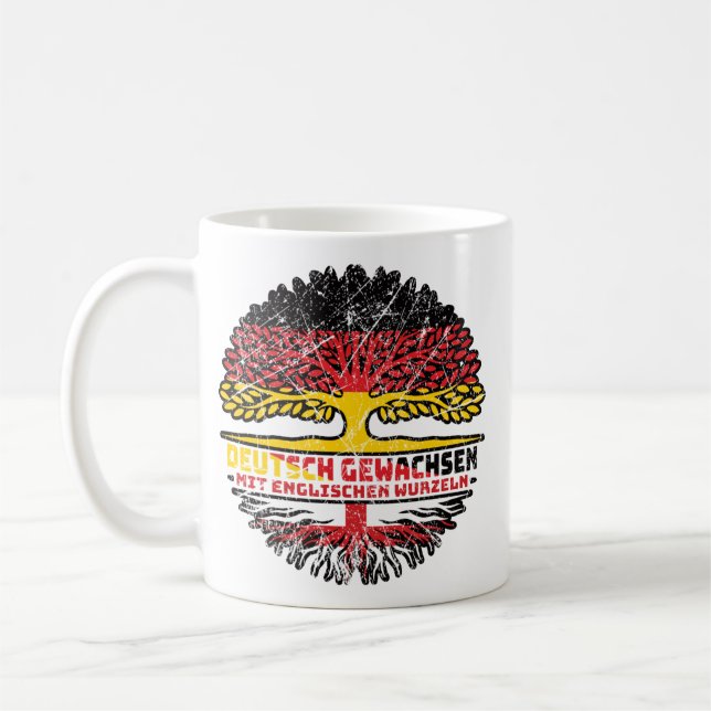 Caneca De Café Englisch Deutsch Deutschland Baum Wurzel (Esquerda)