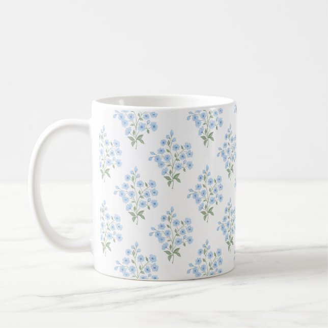Caneca De Café English Country Muster mit Vergissmeinnichtblumen (Esquerda)