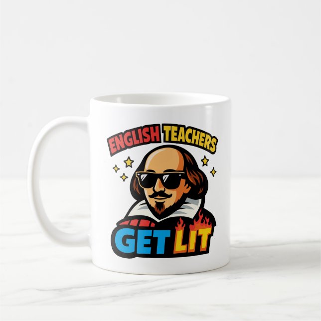 Caneca De Café English Teachers Get Lit  (Esquerda)