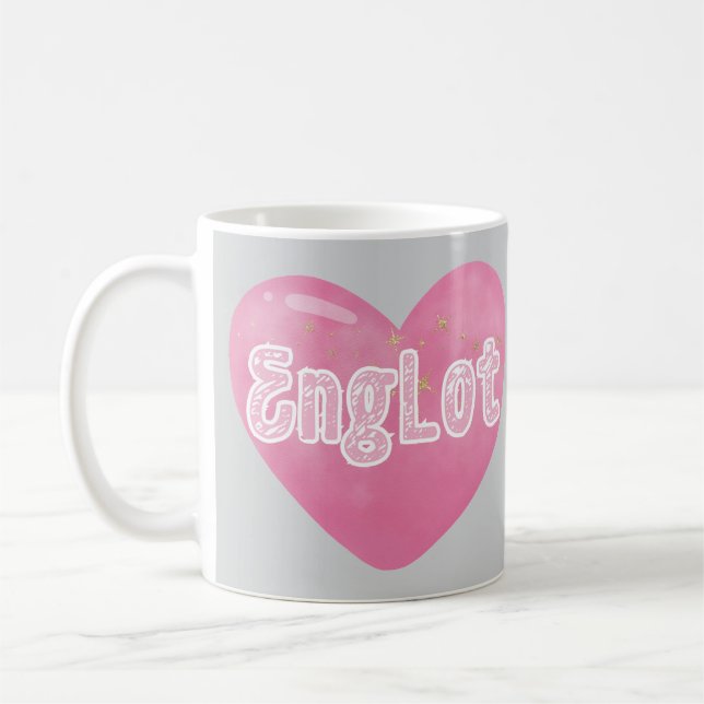 Caneca De Café Englot Thai GL Heart Love, Engfa and Charlotte (Esquerda)