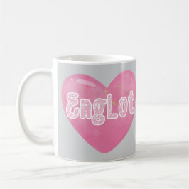 Caneca De Café Englot Thai GL Heart Love, Engfa e Charlotte