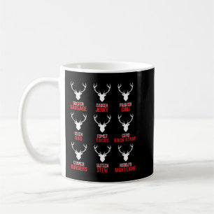 Caneca De Café Engraçada Caçadora De Carne De Veado De Reindeer D