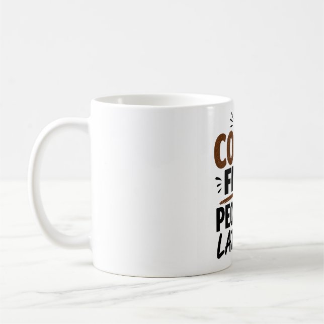 Caneca de Café Engraçada – Café Primeiro Pessoas D (Esquerda)