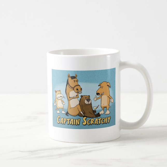 Caneca de café engraçada: Capitão Scratchy (Direita)