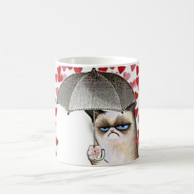 Caneca De Café Engraçada Chuva Corações Adoram Felinos Felinos (Centro)