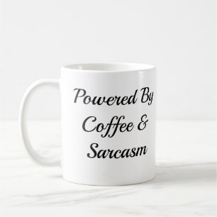 Caneca de Café Engraçada com Café e Sarcasmo