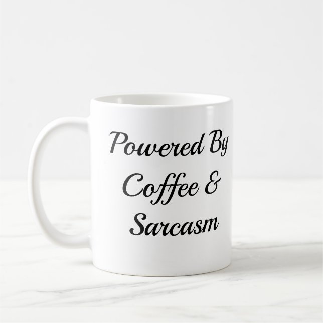 Caneca de Café Engraçada com Café e Sarcasmo (Esquerda)