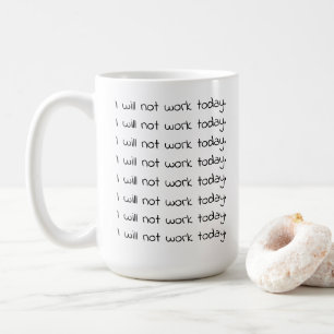 Caneca de Café Engraçada com Texto Curvo e Manuscr