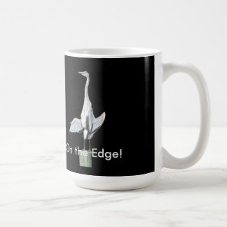 Caneca de café engraçada da garça-real do Egret