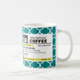 Caneca de café engraçada da prescrição - teste