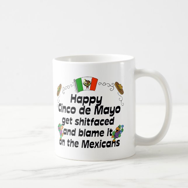Caneca de café engraçada de Cinco de Mayo (Direita)