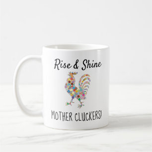 Caneca de café engraçada de Cluckers da mãe da