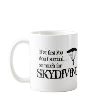 Caneca de café engraçada de Skydiving