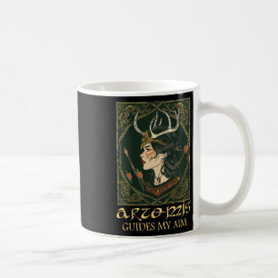 Caneca De Café Engraçada Deusa Grega Artemis Deer Caçando Mitolog