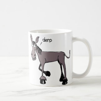 Caneca de café engraçada do asno de Derp