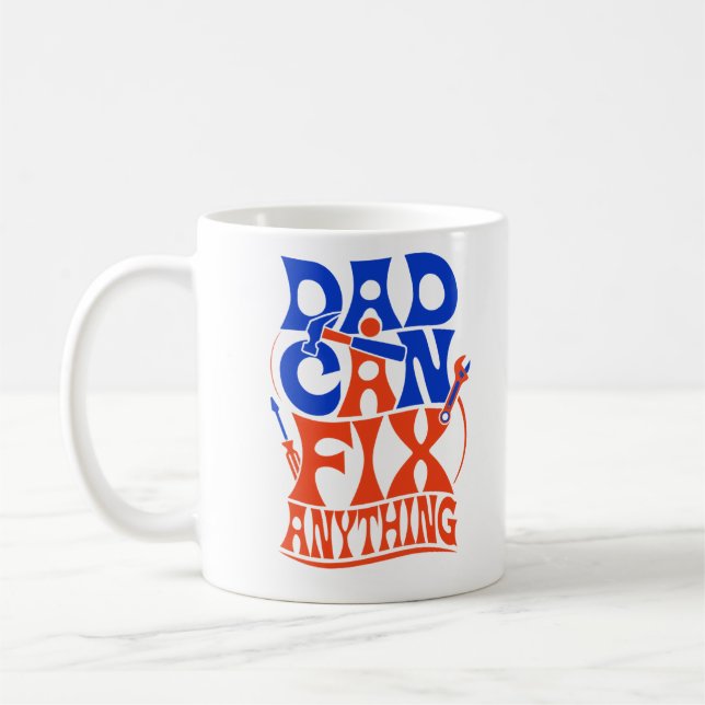 Caneca de Café Engraçada do Mecânico Papai Pode Co (Esquerda)