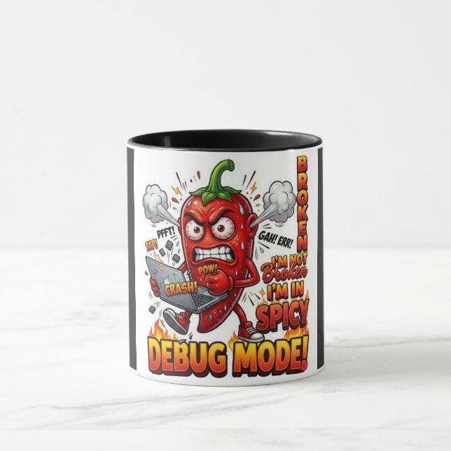 Caneca de café engraçada do modo de depuração | Ca (Centro)