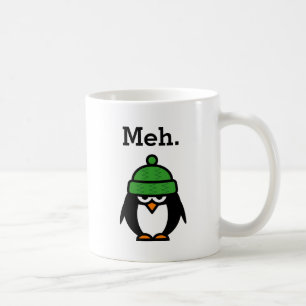 Caneca de café engraçada do pinguim das citações