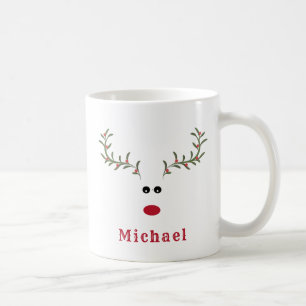 Caneca De Café Engraçada e sagrada rena joy Holiday Café Mu