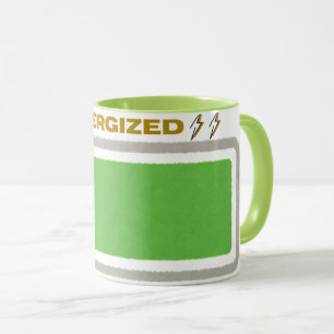 ☕ Caneca de Café Engraçada Energizada   Design de 