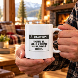 Caneca de Café Engraçada Grita Com o Carteiro e Do