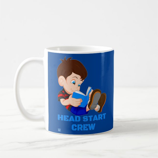 caneca de café engraçada "HEAD START TRW" (Esquerda)
