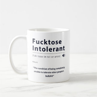 Caneca de Café Engraçada Intolerante à Merda