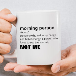 Caneca De Café Engraçada Manhã Pessoa Café Mug