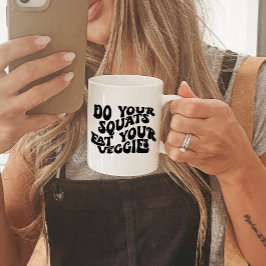 Caneca De Café Engraçada Motivational Mug Squats Malhações Mug