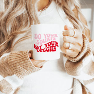 Caneca De Café Engraçada Motivational Mug Squats Malhações Mug