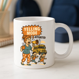 Caneca De Café Engraçada Mug, Parentes Divertidos, Manhã na Escol