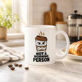Caneca de Café Engraçada Não é uma Pessoa Matutina